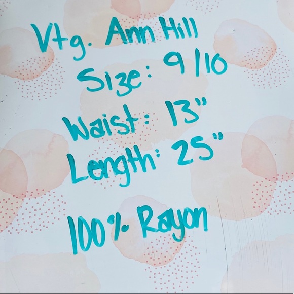 VTG Ann Hill Floral Pleated Maxi Skirt - Picture 7 of 7